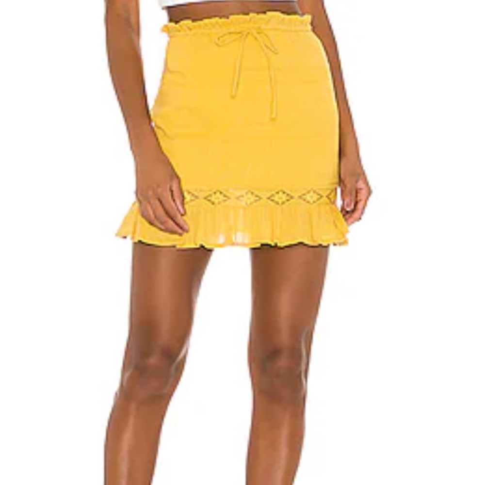 Liliane Mini Skirt in Golden Yellow